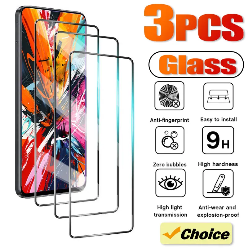 3PCS Tempered Glass…