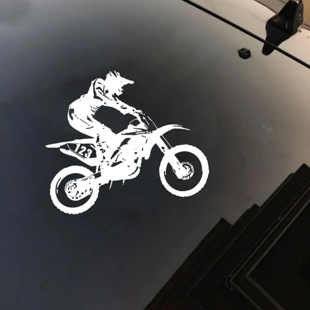 Motocross Stunts Motorcycle Reflective Car Truck Vehicle Decals Sticker Decor