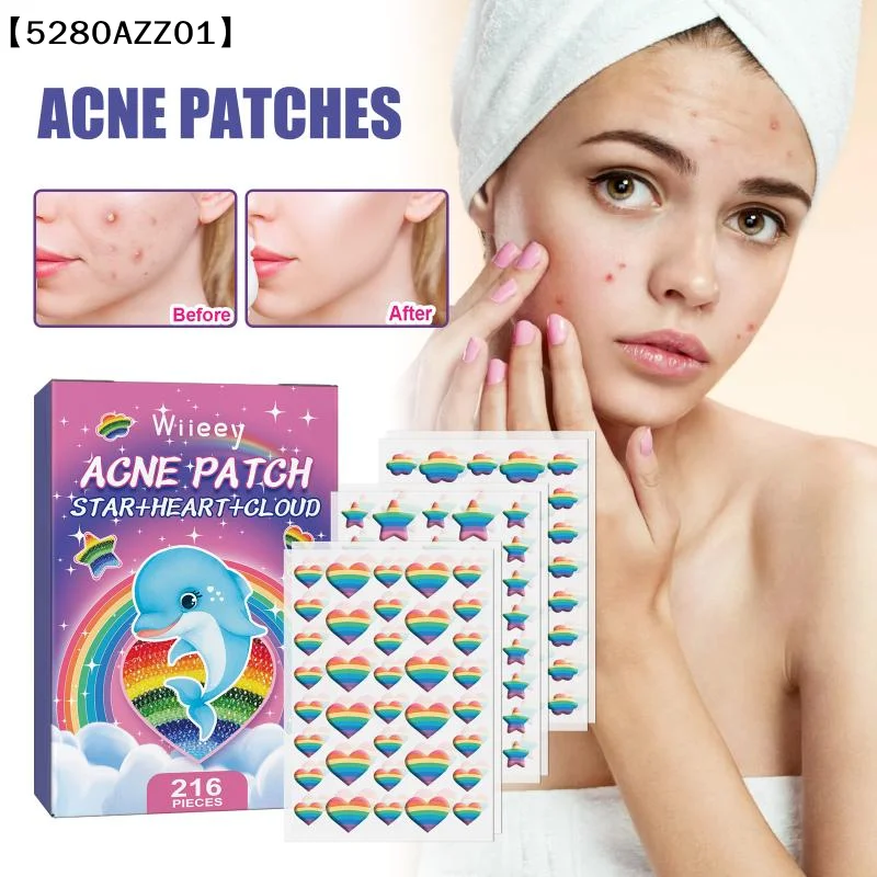 216PCS/Box Cute Cartoon Invisible Acne Removal Skin Care Stickers Concealer Face Spot Beauty Makeup Tools〔HMA58〕