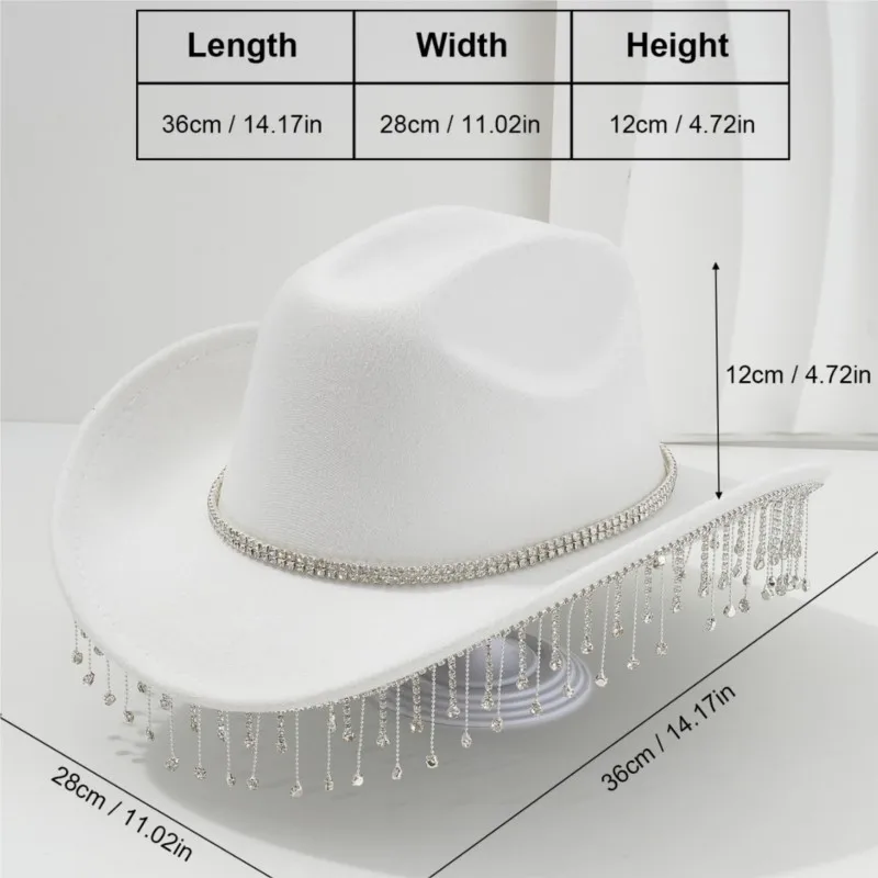 Ladies' unisex hat luxurious water-fringed PROM and party top