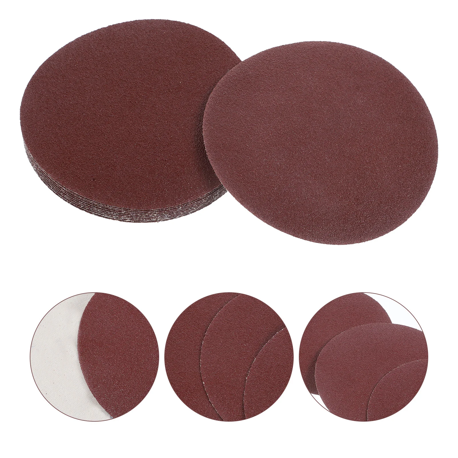 100 Pcs Disc Backed Sandpaper Sanding Pads Grinding Sandpapers Sheet Track 01X97X97 for Wood Fine