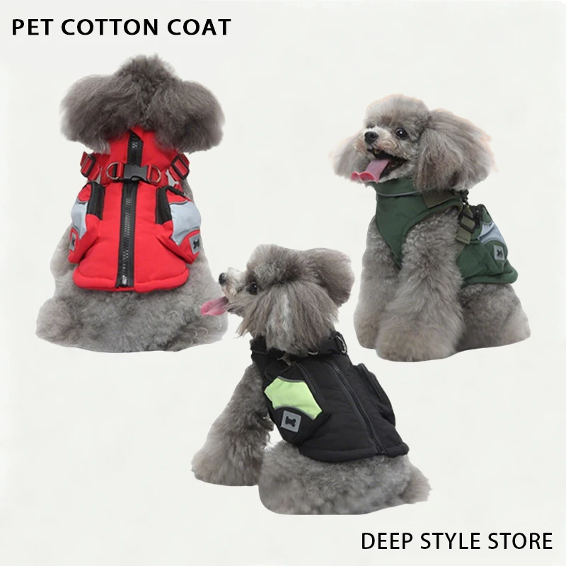 

Dog Winter Winter Coat Pet Warm Cotton Jacket for Small Medium Dogs Puppy Windproof Waterproof Cold Weather Clothes Pet Outfit