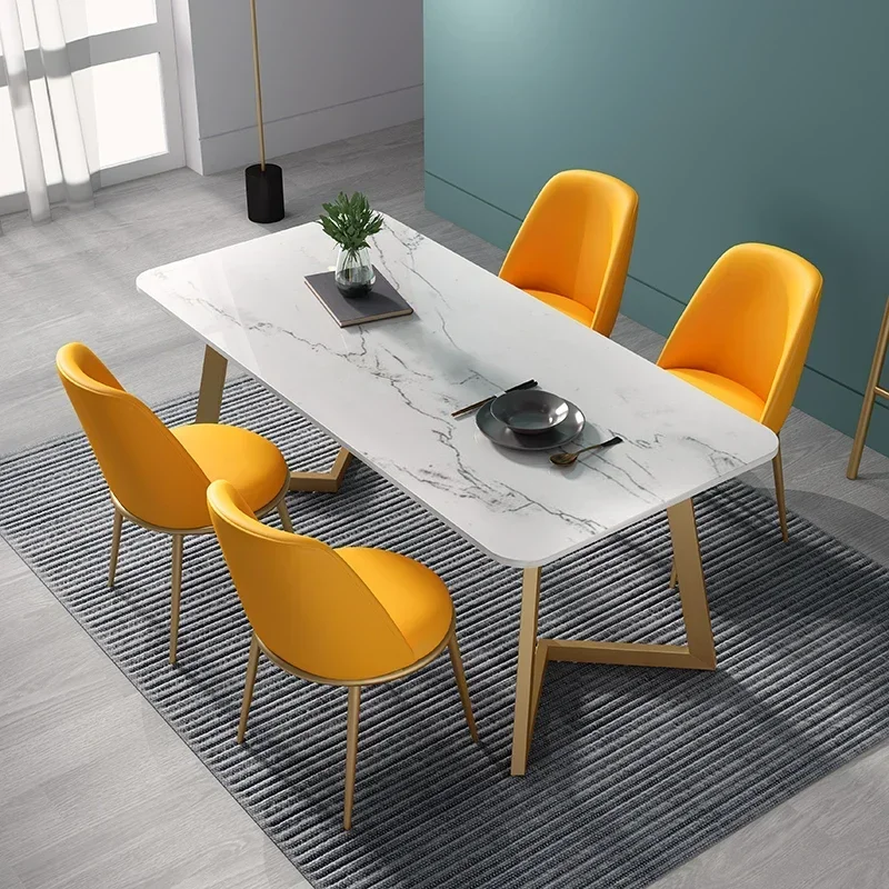 Nordic Luxury Marble Dining Table Modern Simple Small Household Restaurant Dining Board Mesa Comedor Home Furniture YX50DT