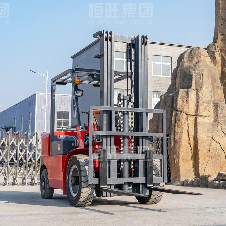 CE Approved Diesel Forklift 6 m Lifting Height New 1 2 3 Ton Hydraulic Pallet Truck for Retail Industries