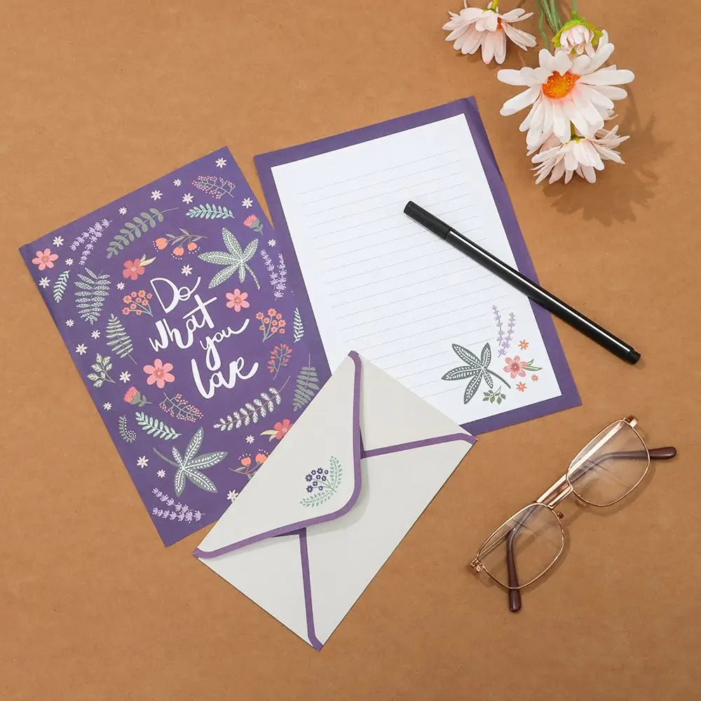 Creative Cartoon Animal Flower Printing Letter Stationery Writing Paper 6PCS With Envelopes 3PCS Variety Designs School Supplies