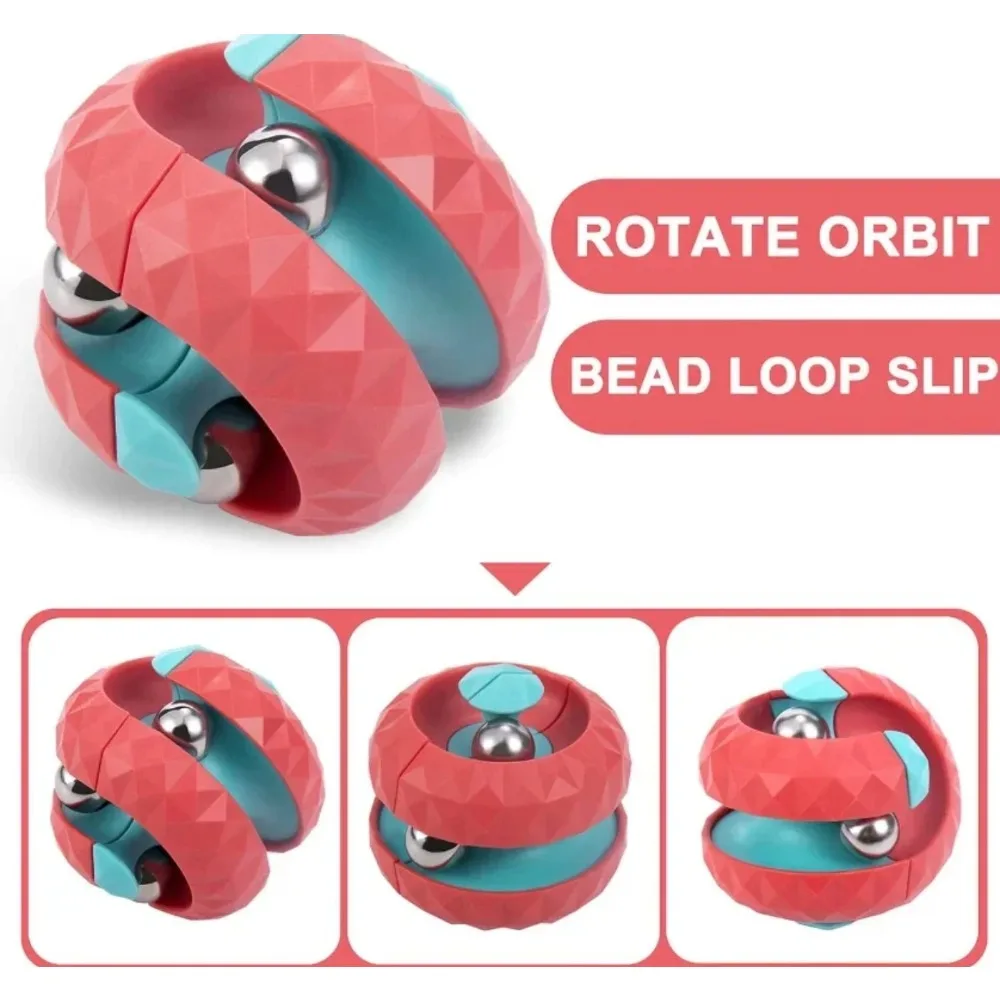 Orbit Ball Toy, Fidget Cubes Top Spinning Toy, as Stress Relief Gifts & Creative Decompression Toys, Puzzle Games for Kids