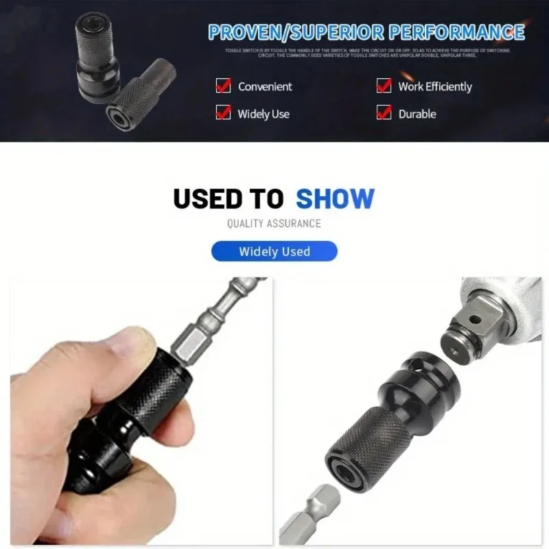 Impact Wrench to Hex Drill Adapter - 1/2