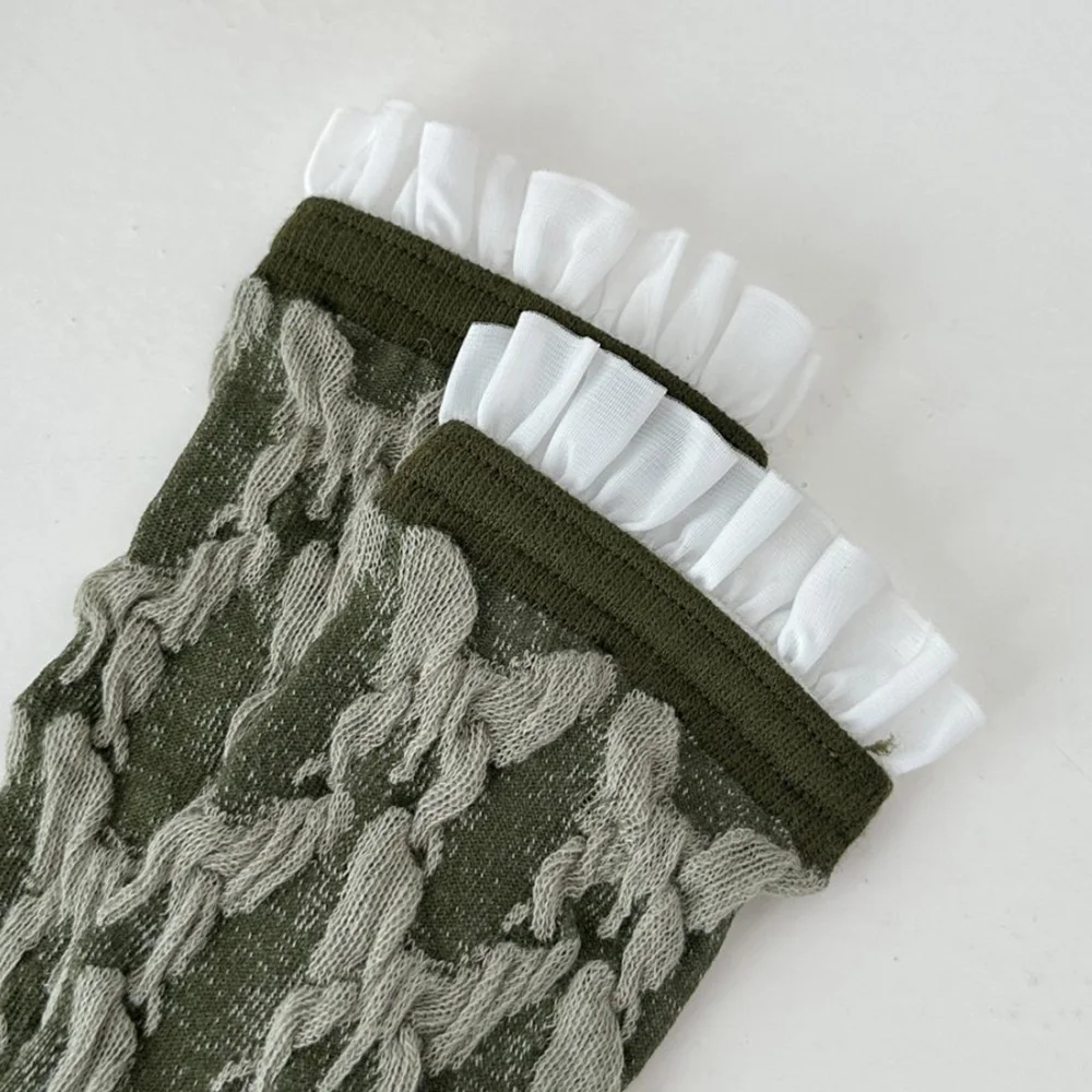 5 Pair Fashion Style Women's Socks Personalized Splicing Lace Edge Middle Tube Socks  Autumn Winter Animal Print Cute Woman Sock