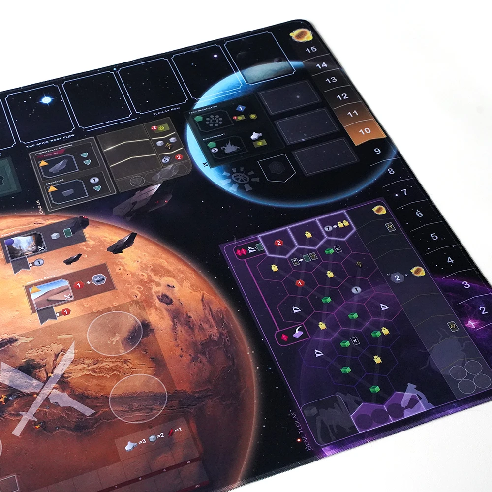 Dune探索-ix不滅マット、ボードゲームプレイマット、ゴム素材、特大、巨大、90cm x 60cm