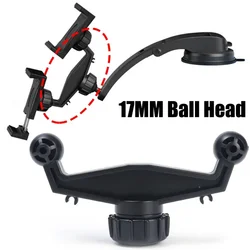 17MM Double Ball Head Bracket Accessories 360 Rotating 17MM Ball Head Car Center Console Phone Holder Base Transfer Accessories