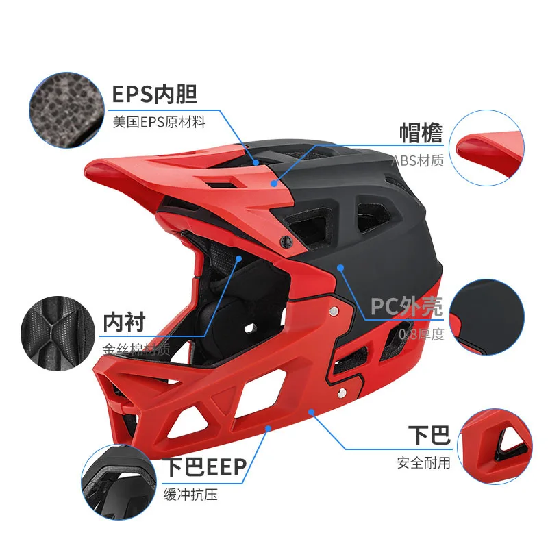 Mountain Bike Off-road Helmets Peed Racing Czapka Rowerowa Męska Downhill Adult Full Caps Bicycle Riding Helmets Cycling Caps