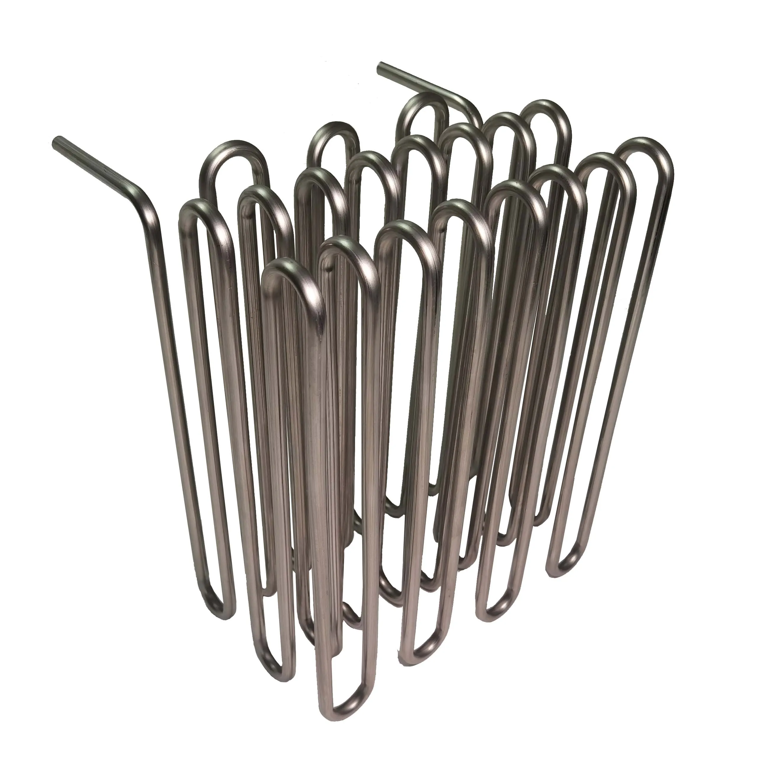 Serpentine condenser and evaporator heat exchangers