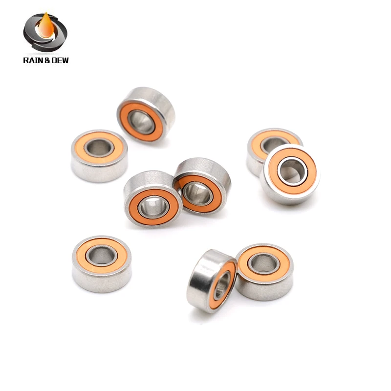 10P/20P/30P/40P/50Pcs Stainless Steel Hybrid Ceramic Bearing Without Grease Fast Turning 3x10x4 5x10x4 3x8x4mm For Fishing Reel
