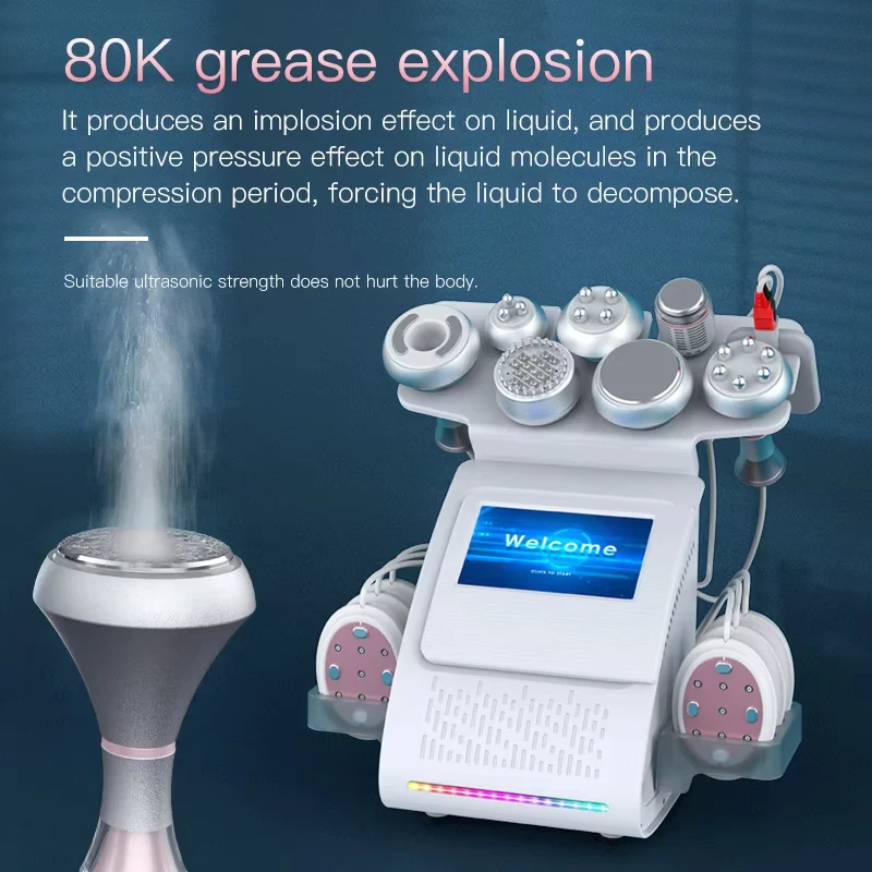 Factory Customizable new 9 in 1 EMS 80K fat burning machine for face and body fat reduce with CE Certificate