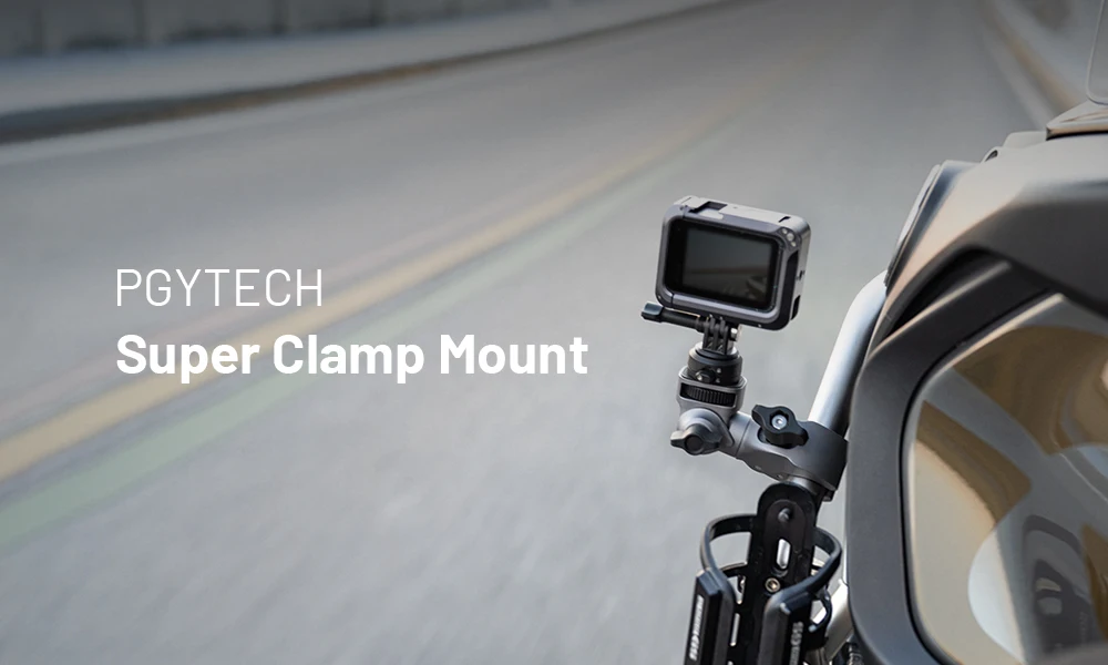 PGYTECH Super Clamp Mount 17mm to 37mm 1/4"screw Adapter For Bicycle/Vehicle Series Cycling Action Camera Smartphones