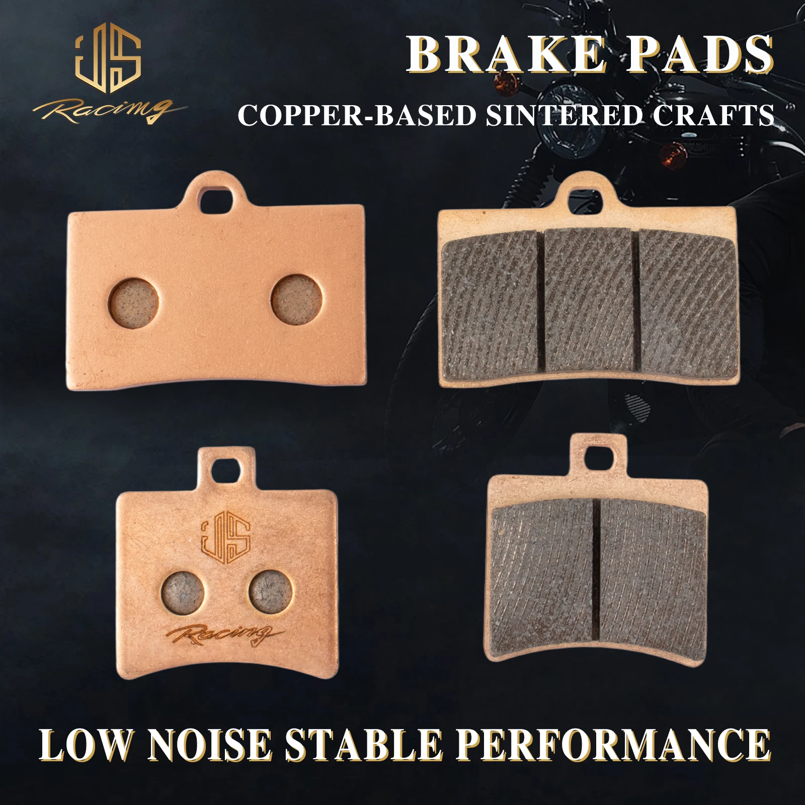 JSRAOIMG Sintered Front Rear Brake Pads For Benda Napoleon 250 450 Rock250 BD250-16A Chinchilla250 Chinchilla350 Chinchilla450