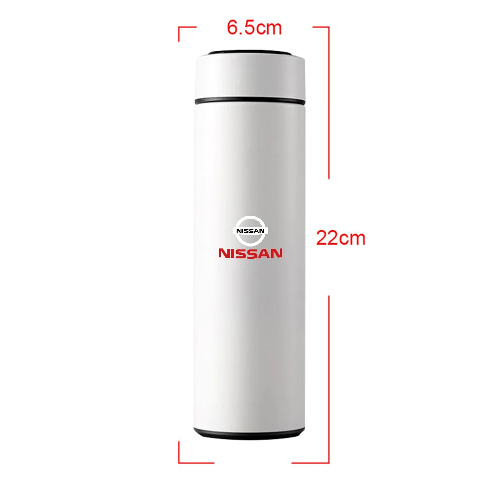 1pc Thermos Bottle Smart Cup With Temperature Display 304 Stainless Steel Vacuum Insulated Intelligent Cup For Nissan Nismo GTR