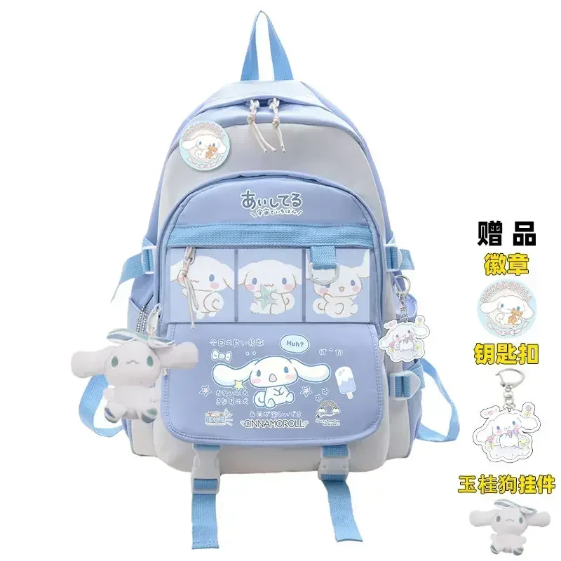 

Sanrio Anime Cinnamoroll Student Bag Backpack Parent-Child Tarp, Mochilas Aestethic for Children Kawaii , Korean Style Backpack