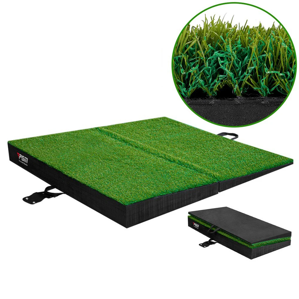 2026 Foldable Golf Swing Trainer with Long Grass High and Low Slope Practice Mat for Improved Training Hitting Matspromote sales