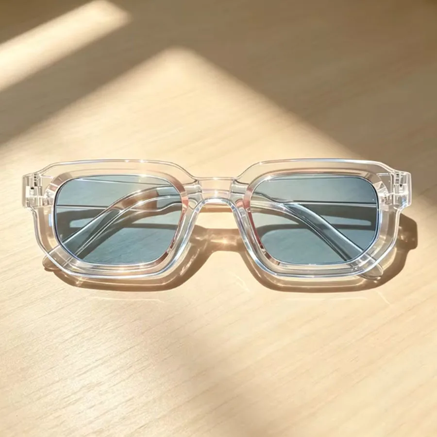 Retro Rectangular Trendy Street Sunglasses, Unisex, Perfect For Parties, Music Festivals, Concerts & Daily Outfit Matching
