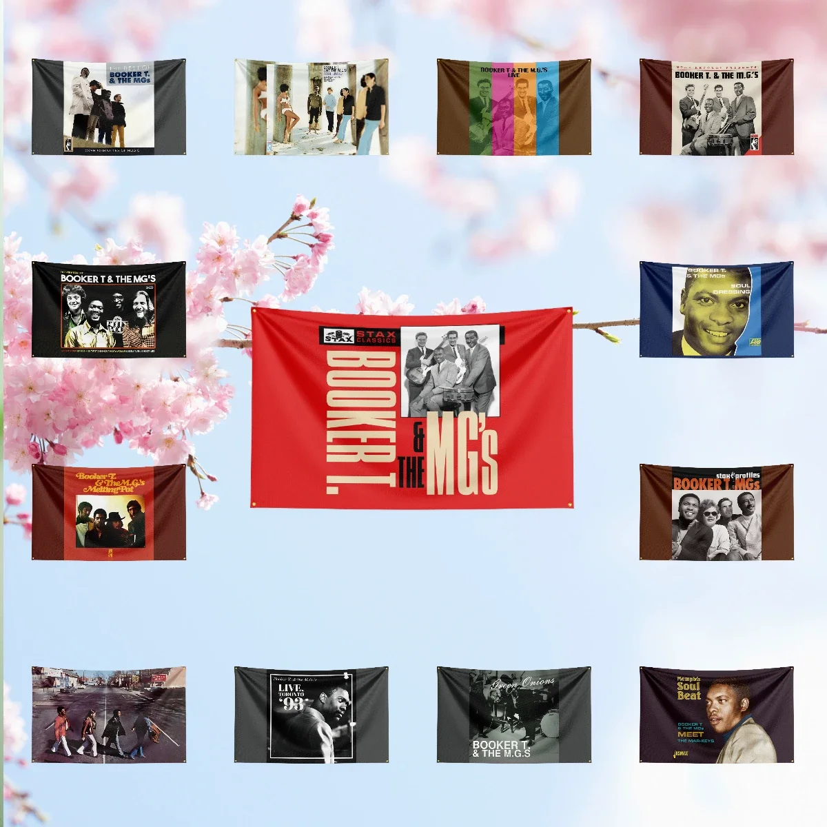 Music Band Flag for B-oo-ke-r T. & th-e M.G.s Fans Banner easy hang multipurpose background decoration storefront hanging cloth