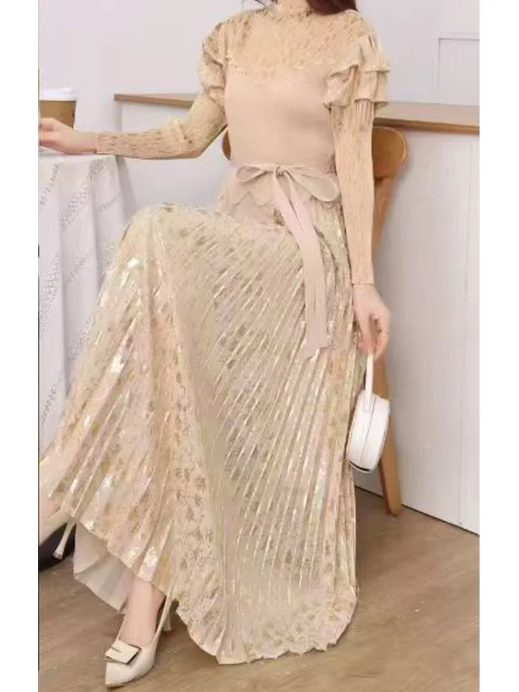 ANLAN Prom Plus Größe Plissee Kleid Für Frauen Formale Elegante Abend Party Lange Kleider Weibliche Mode Kleidung 2025, Neue 2AN7619