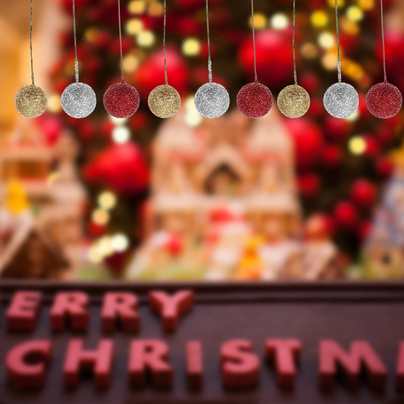 

150pcs Balls Foam Ornaments Wire Christmas Christmas Tree Decors Decorations Tree Indoor Festive Holiday Home Parties