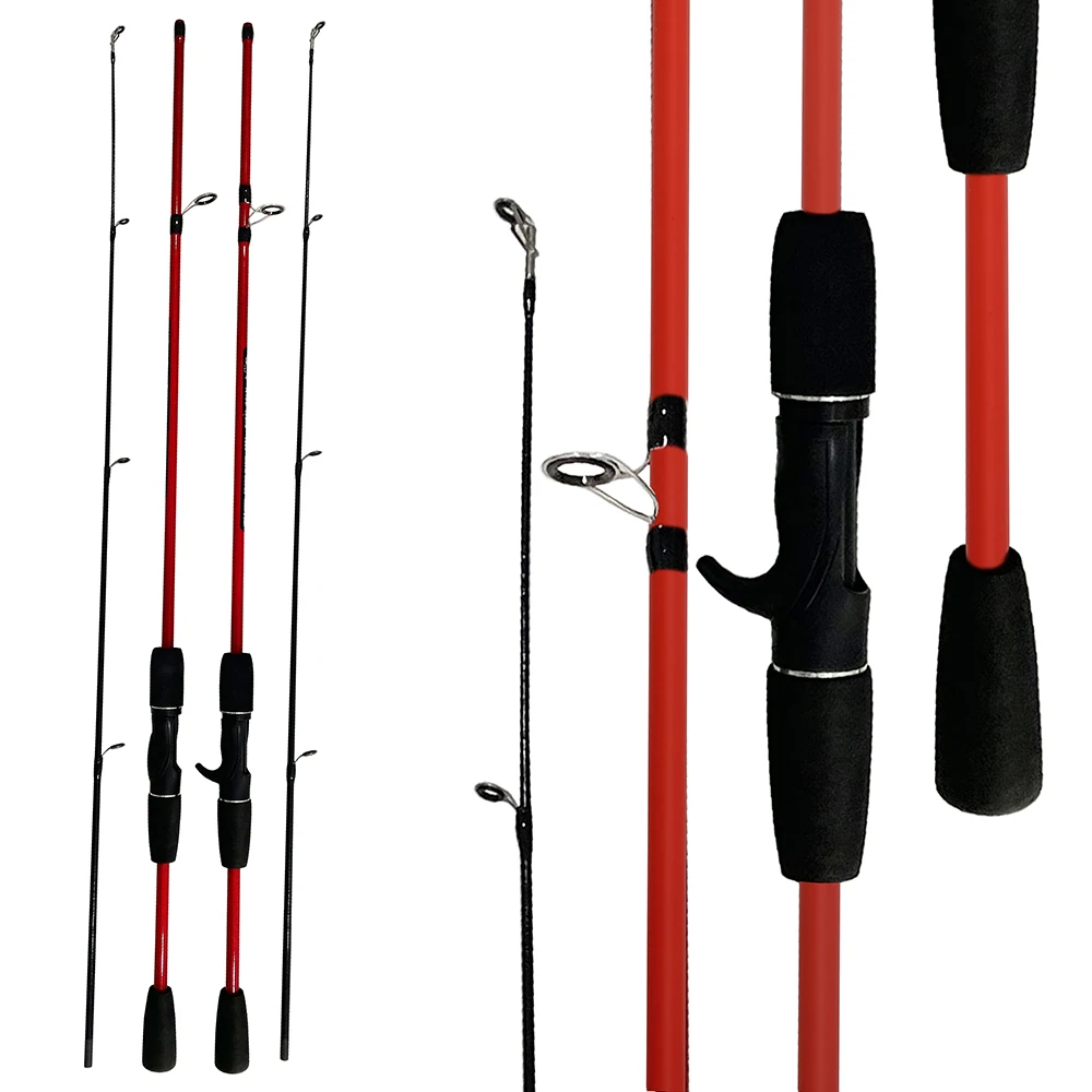 Imagem -02 - Carbono Pesca Rod Kit com Linha Gancho Isca Baitcasting Reel Bass Pike Soft Solid Dica 1.68 1.8m 7.2:1