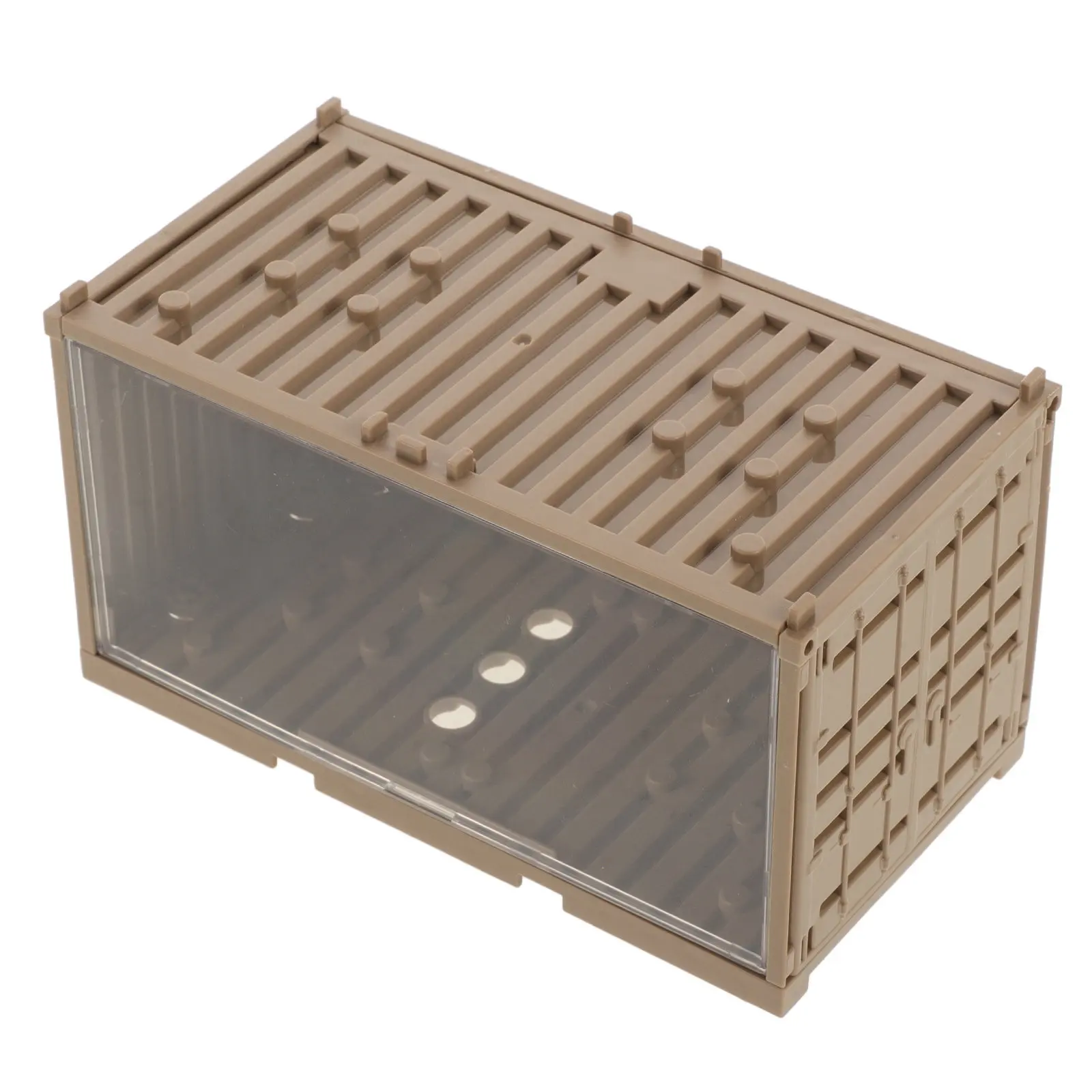 Multi-Purpose Military Storage Box Clear Plastic Container Portable Organizer Desktop Storage Bin Mini Figure Display Case