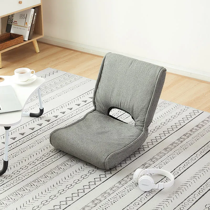 Japanese Floor Chair for Bay Window Foldable Tatami Seat with Backrest Adjustable Lounger Sofa
