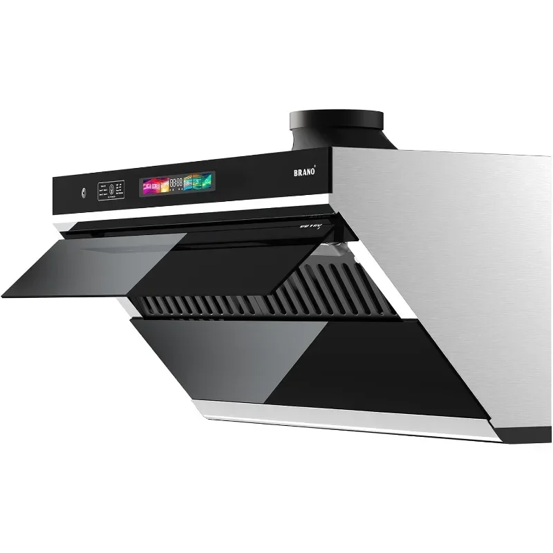 36 inch Under Cabinet Range Hood, 900 CFM Kitchen Hood with Voice/Gesture/Touch Control,Ducted/Ductless Convertible