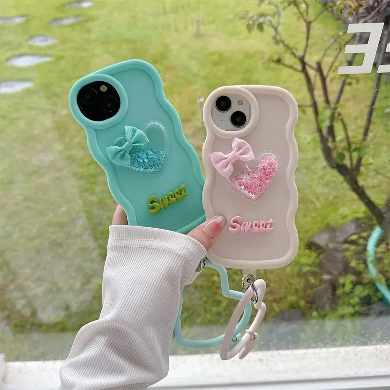 Quicksand Heart Ring Phone CaseFor Xiaomi Redmi 13 12 10 8 9 Prime A1 A2 Plus A3 S2 11A 10A 9i 9T 9AT 9A 9C 10C 12C 13C 4G Cover