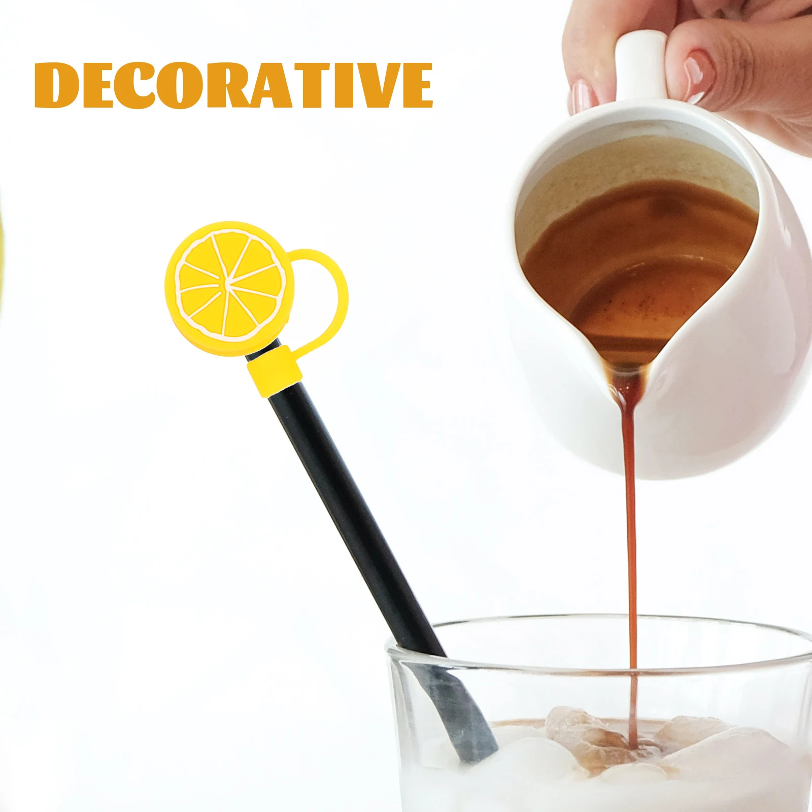 

8Pcs Airtight Silicone Straw Lids Cute Patterns for Distinguishing Cups Splashing Proof Perfect for Outdoor Activities and Gifts