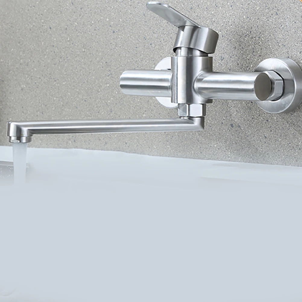 Concealed Wall-mounted Faucet 360° Rotatable Kitchen Faucet For Bathroom 304 Stainless Steel Vegetable Washing