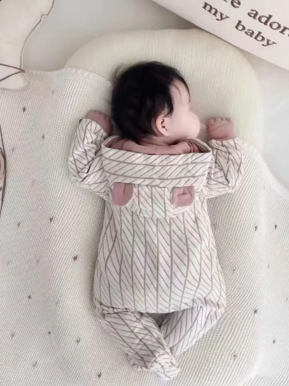 Unisex Winter Newborn Baby Hooded Rompers Thicken Warm Long Sleeve Jumpsuits Boys Cotton Sleepwear Outwear
