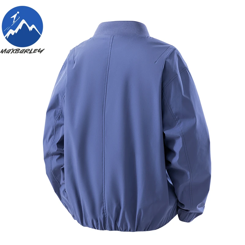 Maxbarley Harajuku Baseball Jacket Men 2025 Autumn New Casual Solid Color Bomber Coat Man Outdoor Street Loose Windproof Jackets