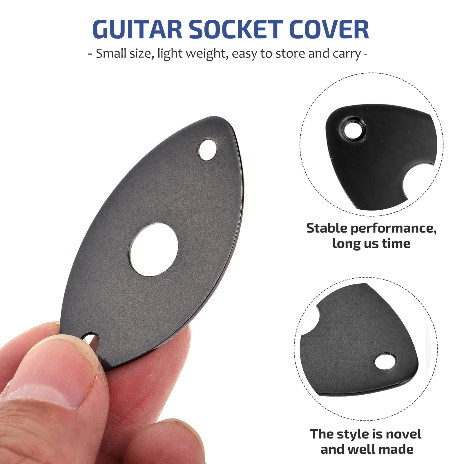 

2 pcs Electric Guitar Jack Cover Zinc Alloy Durable Output Interface Replacement Bass Accessories Long-lasting Quality Low Price