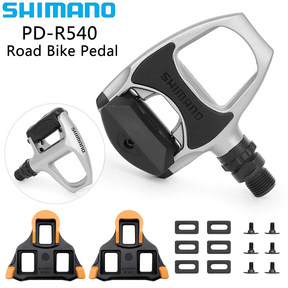 SHIMANO SPD-SL Pedal PD-R540 Single Sided Self-locking Road Bike Pedal for Road Riding with SH11 Cleats Original Parts