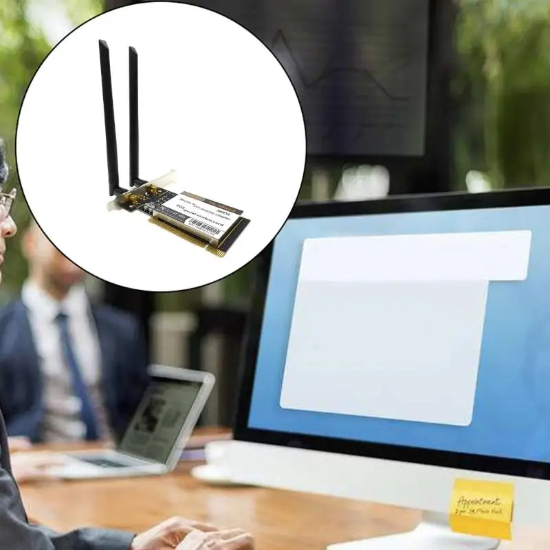 N84B AR9220 Networking Card Desktop WIFI Card PCI DualBand 2.4G+5Ghz 300Mbpz Wireless Card 300Mbps WiFi Adapter