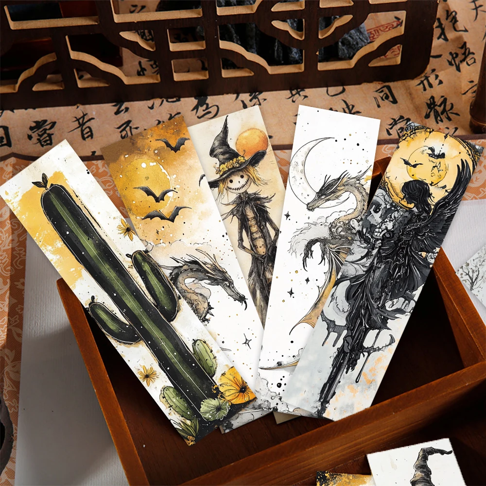 30pcs Retro Aesthetic Plants Animals Paper Bookmarks DIY Students Readers Page Marking Library Office Page Markers