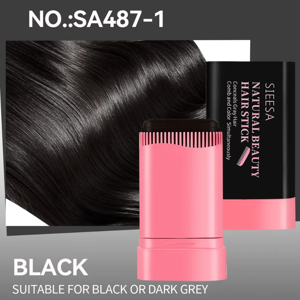 

New Waterproof Comb Hair Dye Sweat-proof Easy to Use Hair Colouring Cream Black Color Hair Dye Comb Stick for Gray Hair Coverage