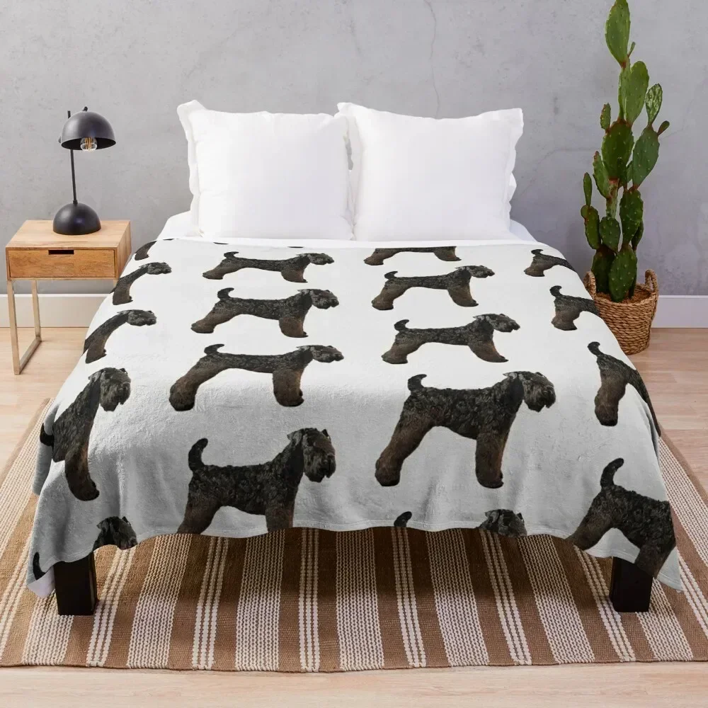 

Kerry Blue Terrier Throw Blanket Cute Plaid halloween Flannel Fabric Bed Fashionable Blankets
