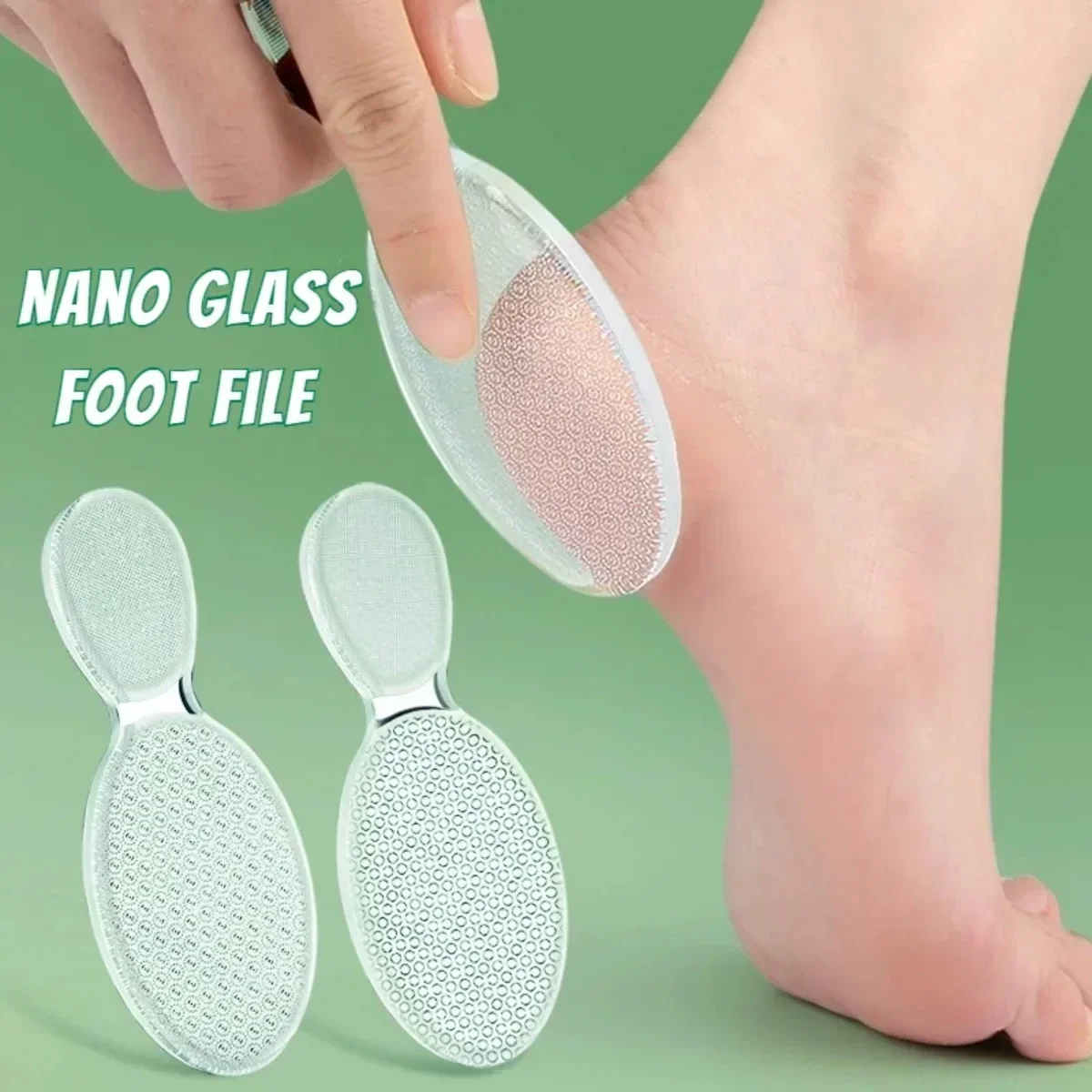 Lima de pies de nanovidrio, molinillo de pies exfoliante de doble cara, eliminador de callos de piel muerta dura, depurador de pies, herramienta de cuidado de pies de pedicura