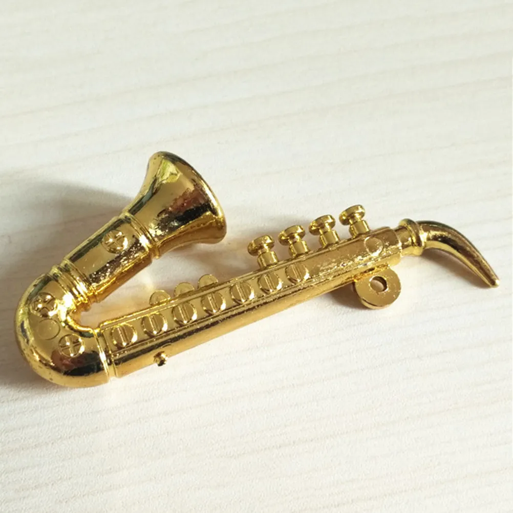 

Mini Musical Instrument Decor Golden Saxophone Pattern Lightweight Plastic for Home Kid Bedroom Decor Kid Instrument