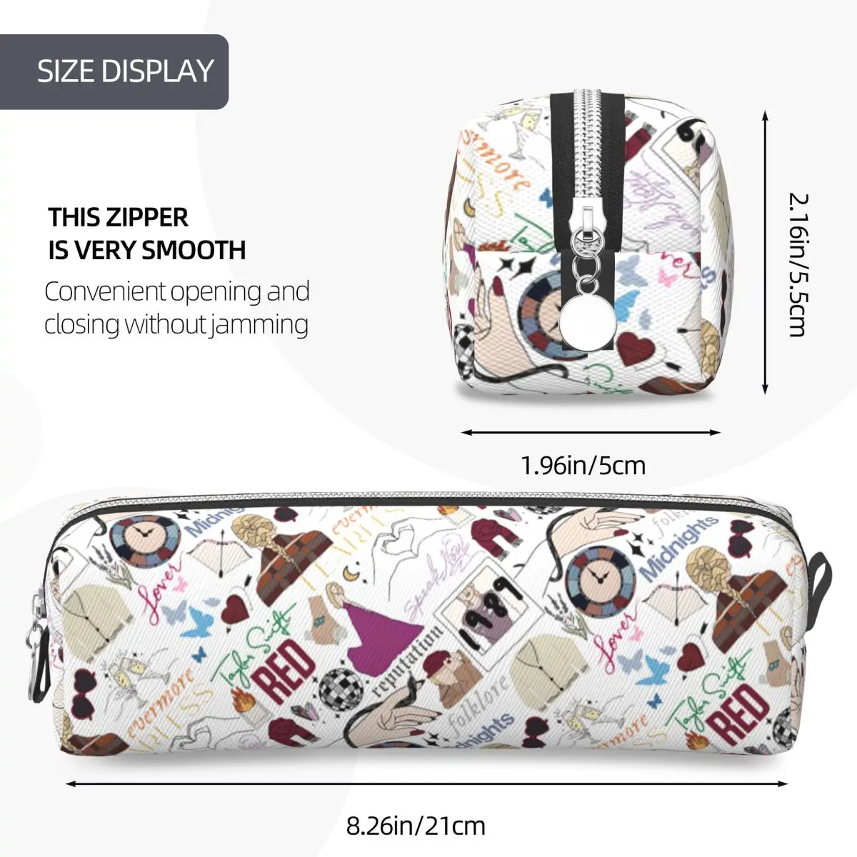 테일러 스위프트 에라스 투어 미드나잇 필통, 학생용 대형 수납 파우치, 학생용 선물 문구