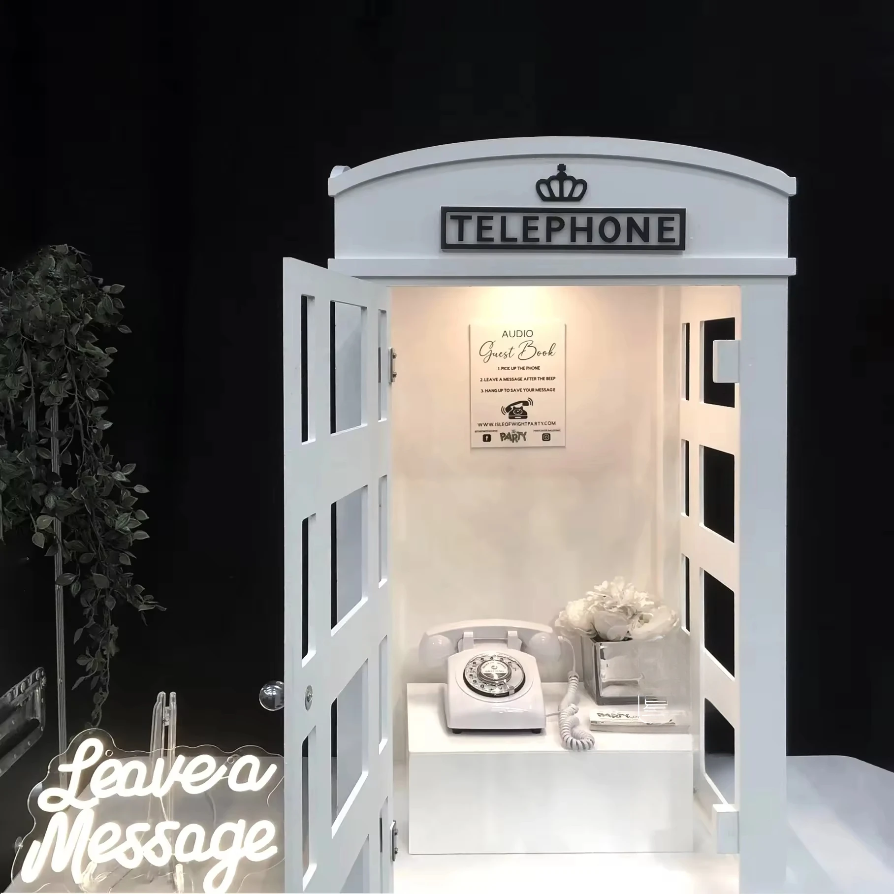 Mini London Telephone Booths Customized Wedding Decoration Antique MDF Telephone Booth