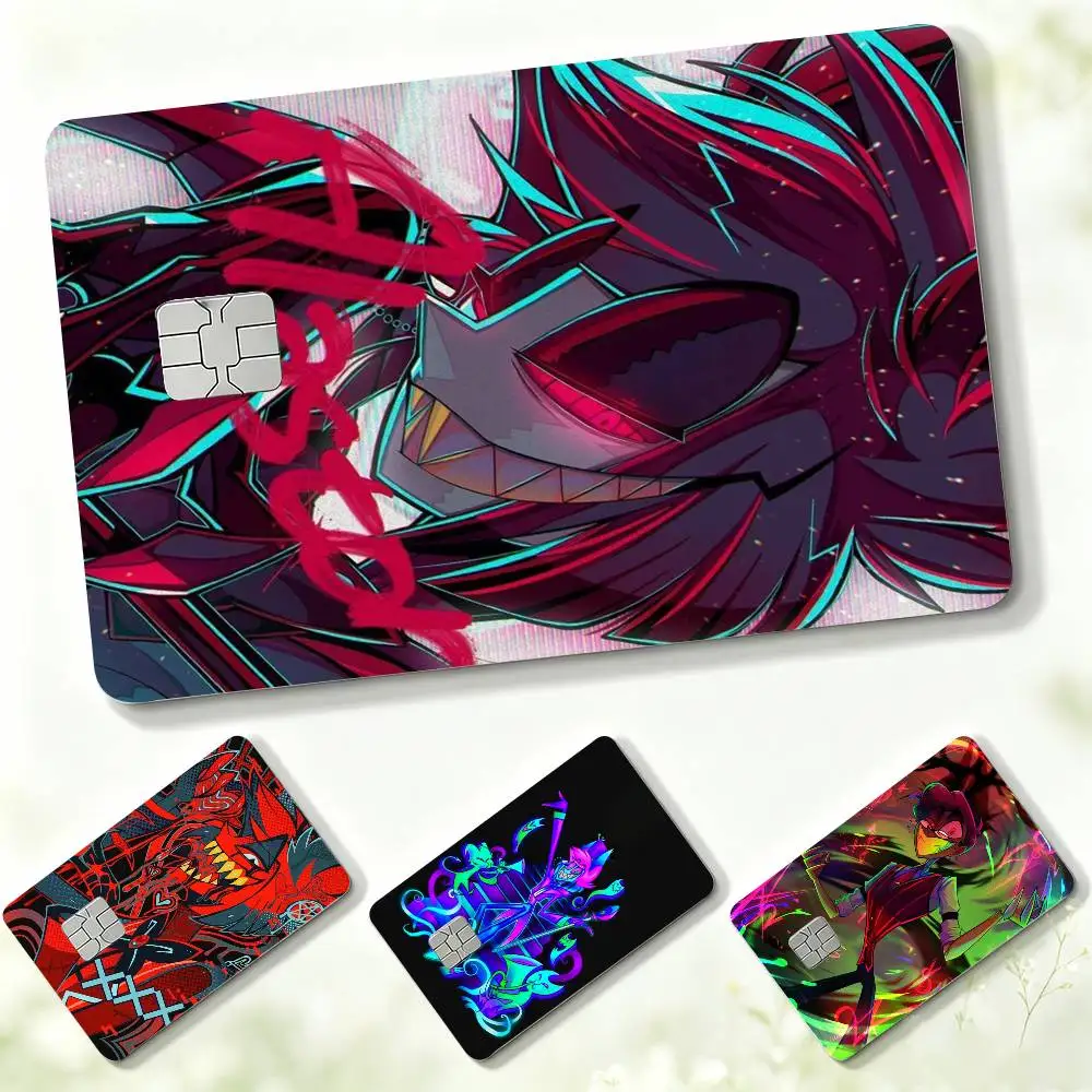A-Alastor The Radio Demon  Credit Card HD Stickers Game Card Decal Small Chip Waterproof Sticker Gift