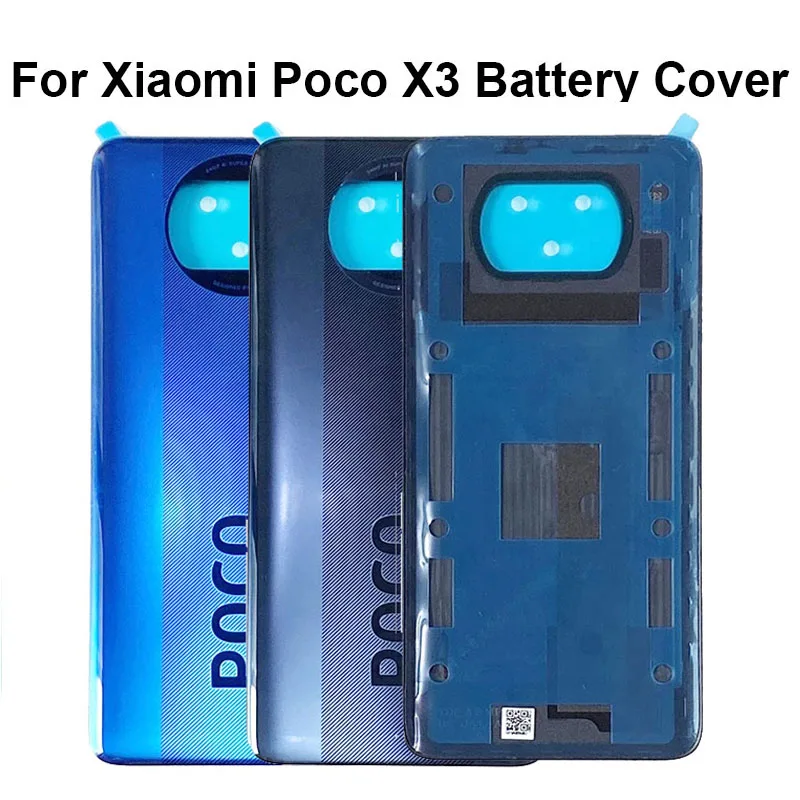 Back Cover For Xiaomi Poco X3 Back Battery Rear Housing Door Cover For Xiaomi Poco X3 NFC Back Housing