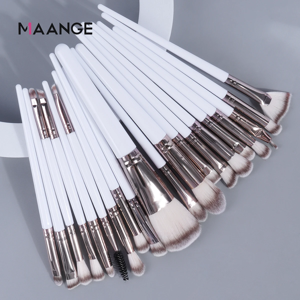 

MAANGE 20PCS Makeup Brushes Set for Cosmetics Foundation Blush Powder Eyeshadow Soft Fluffy Kabuki Brush Blending Makeup Tools