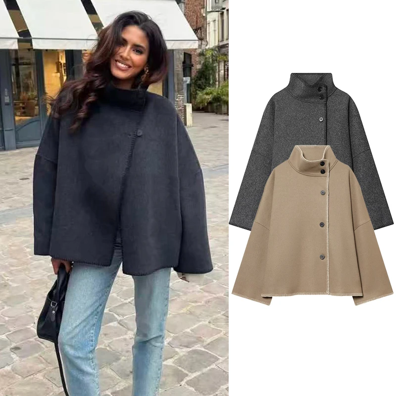 

Women's 2026 New Spring Jackets Fashion Loose Elegant Women's Spring Warm Jackets Travel Holiday Young Street Long Sleeve Coats